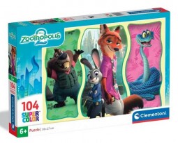 Clementoni Puzzle 104 db Zootopia 2  2025
