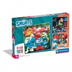 Clementoni Puzzle 3x48 db Square Smurfs 2025