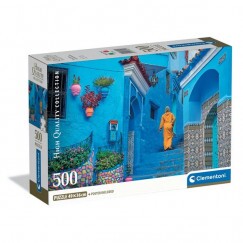 Clementoni Puzzle 500 db HQC Blue Street Of Chefchaouen 2