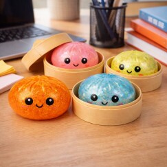Dumpling Squishy Meglepetés Nagy Csillogós