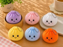 Dumpling Squishy Meglepetés Kulcstartó