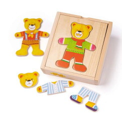 Fa Fiú Maci Öltöztető Puzzle