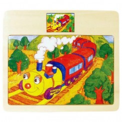 Fa Puzzle 12 db-os Vonatos