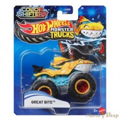 Hot Wheels Monster Trucks Színváltós Autó Great Bite