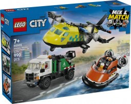 LEGO City 60505 Repülőgép, Emelőkosaras Kocsi és Légpárnás Jármű Remix