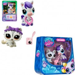 Littlest Pet Shop Dupla Csomag - Fehér Macska & Zebra (4. széria)