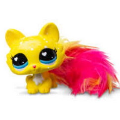Littlest Pet Shop Figura 1 db - Cica Sárga #488 (6. széria)