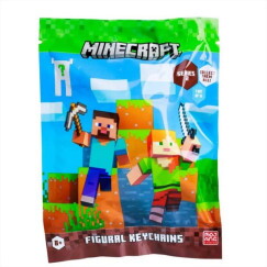 Minecraft Meglepetés Figura Kulcstartó