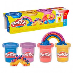 Play-Doh 4db-os Gyurmaszett Virágos