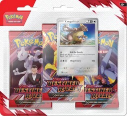 Pokémon TCG SV10 Destined Rivals - 3 Blister Booster Gyűjtői Kártyacsomag Kenguru