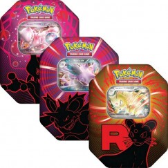 Pokémon TCG Team Rocket Tin Fém Doboz, Többféle