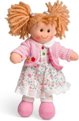 Poppy Doll Baba 28 cm Szőke, Rózsaszín Kardigánnal