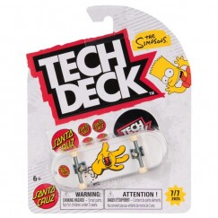 Tech Deck Ujj Gördeszka Mintás - Santa Cruz Simpson Fehér