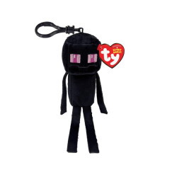 TY Beanie Babies Minecraft Enderman Plüss Clip 12 cm