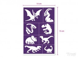 Tytoo Dino Fun Dínó Mintás Csillámtetoválás Sablon Szett