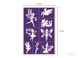 Tytoo Pixies Tündér Mintás Csillámtetoválás Sablon Szett