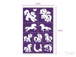 Tytoo Ponies Póni Mintás Csillámtetoválás Sablon Szett